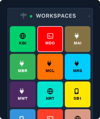 Mado workspaces panel